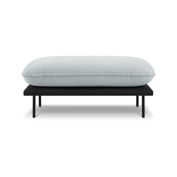 Világosszürke bársony puff Auguste – Interieurs 86-image-2