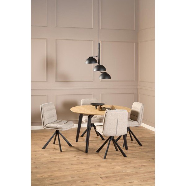 Kerek étkezőasztal tölgyfa dekoros asztallappal ø 120 cm Cadiz – Actona-image-3