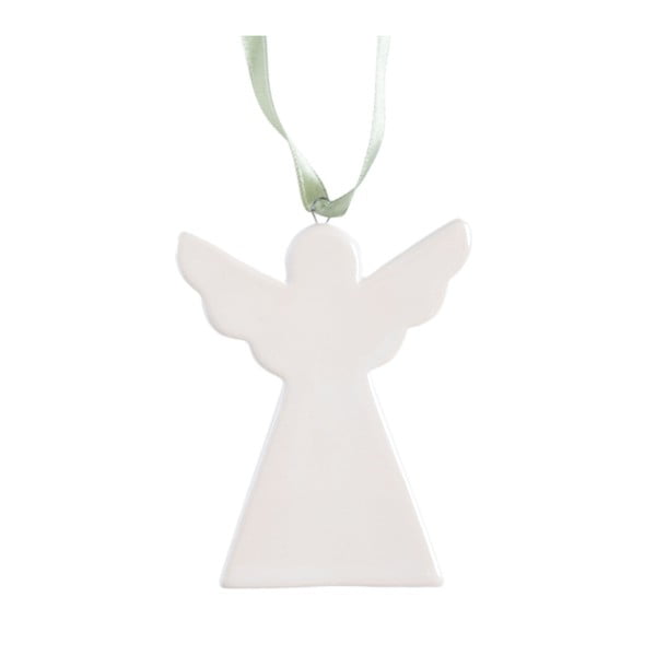 Angel fehér felfüggeszthető kerámia dekoráció - Ewax
