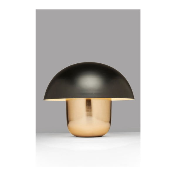 Mushroom aranyszínű asztali lámpa, fekete búrával - Kare Design