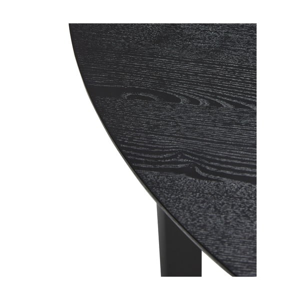 Fekete kerek étkezőasztal ø 120 cm Fjord – Hübsch-image-3