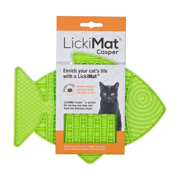 Nyalogatós alátét macskáknak Casper Green - LickiMat