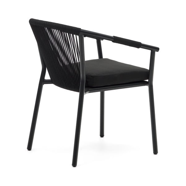 Fekete fém kerti szék Xelida – Kave Home-image-3