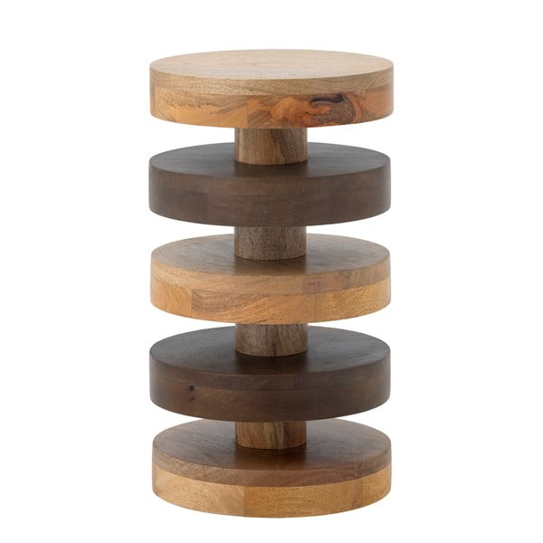 Mangófa kerek tárolóasztal ø 25 cm Franka – Bloomingville