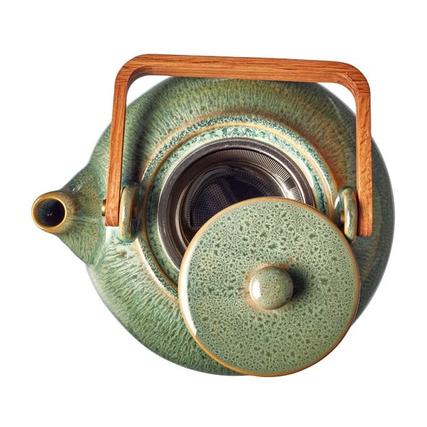 Zöld kerámia teáskanna szűrővel 1,2 l Gastro Green – Bitz-image-3