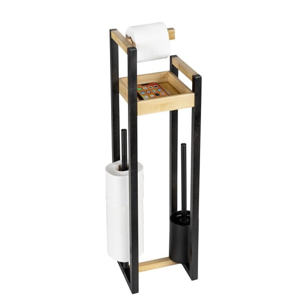 Bambusz WC-papír tartó állvány WC-kefével Braidi – Wenko-image-2