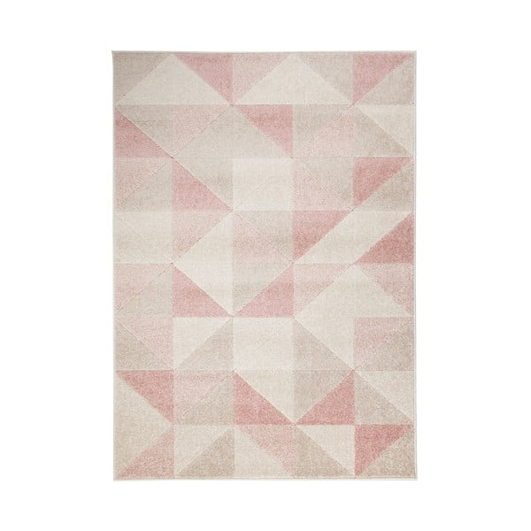 Urban Triangle rózsaszín szőnyeg, 100 x 150 cm - Flair Rugs