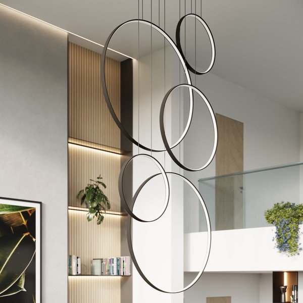 Fekete alumínium LED függőlámpa RIO – Thoro-image-2
