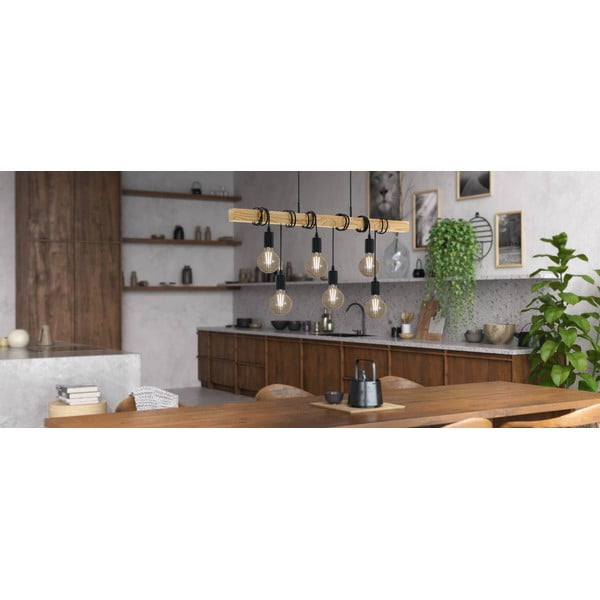 Fekete-natúr színű függőlámpa TOWNSHEND – EGLO-image-2