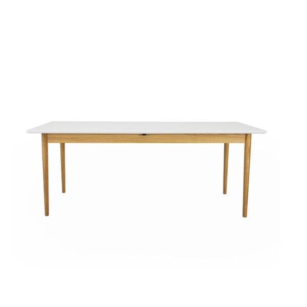 Bővíthető étkezőasztal fehér asztallappal 90x195 cm Skagen – Tenzo