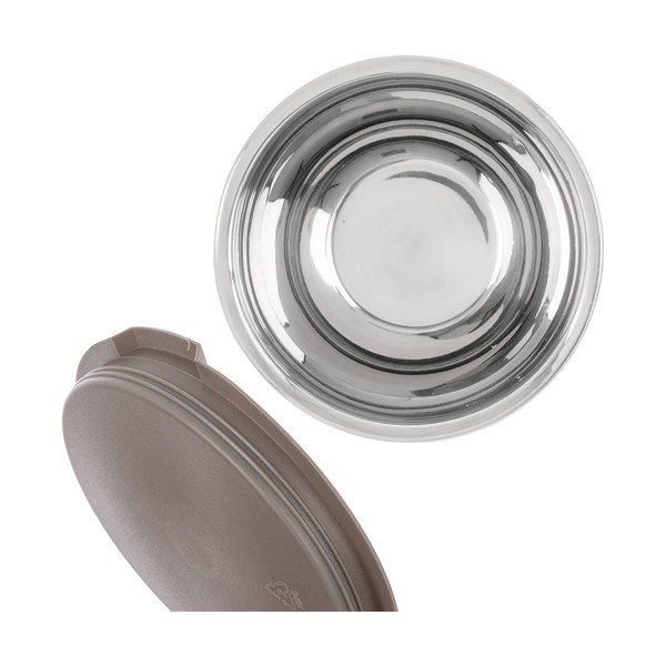 Ezüstszínű rozsdamentes acél tál ø 16 cm Beige – Orion-image-2