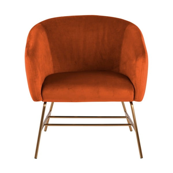 Ramsey narancssárga bársony fotel - Actona