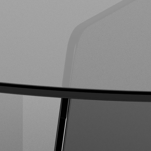 Szürke üveg kerek dohányzóasztal ø 80 cm Samos – Actona-image-3