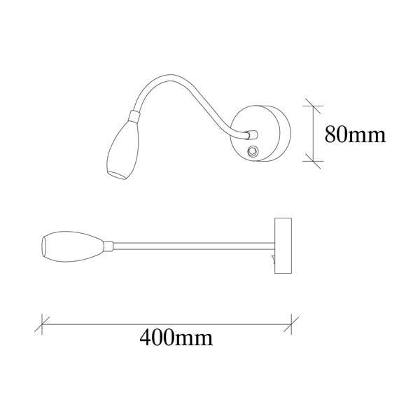 Aranyszínű LED fali lámpa Reading – Opviq lights-image-4