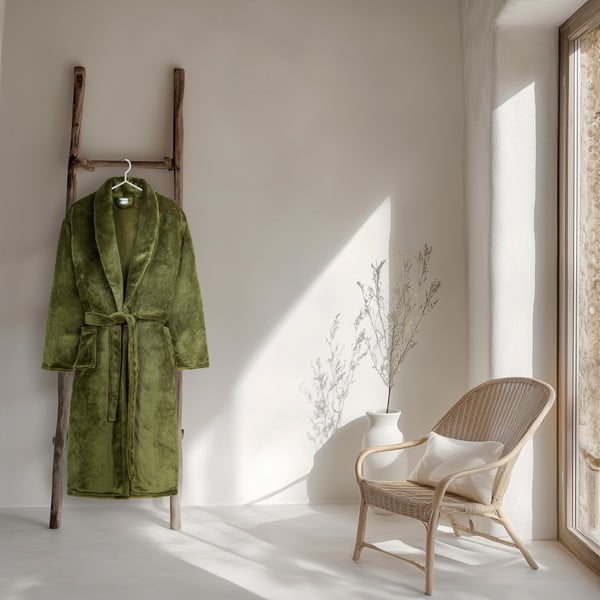 Zöld mikroplüss fürdőköpeny XL/XXL Polyvelvet – Good Morning-image-1