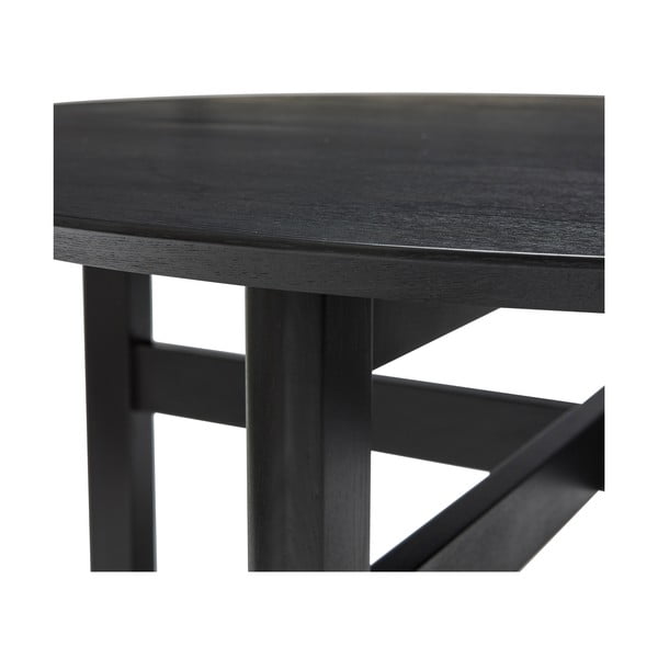 Fekete kerek étkezőasztal ø 120 cm Fjord – Hübsch-image-4