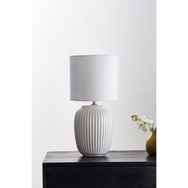 Fehér kerámia asztali lámpa (magasság 41 cm) Karlsson – Jotex-image-2
