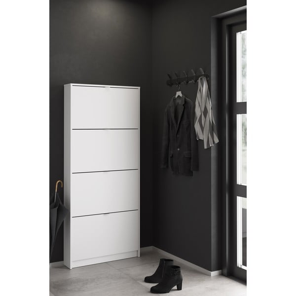 Fehér billenő ajtós cipőtartó Shoes – Tvilum-image-1