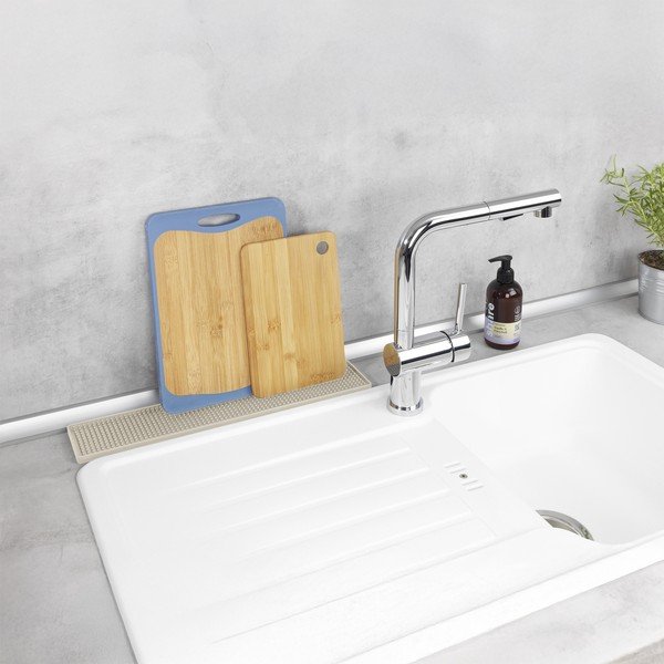 Bézs műanyag edénycsepegtető alátét 42x8 cm Slim – Wenko-image-1