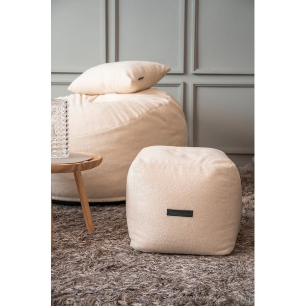 Krémszínű buklé babzsákfotel Up! MooG – SLOWDOWN-image-1