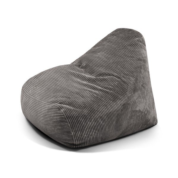 Sötétszürke kordbársony babzsákfotel Snug 100 – SLOWDOWN