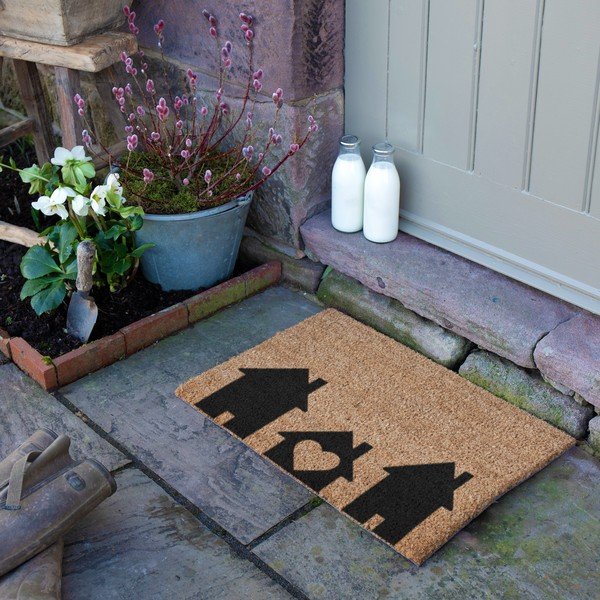 Kókuszrost lábtörlő 40x60 cm Home Is Where the Heart Is – Artsy Doormats-image-3