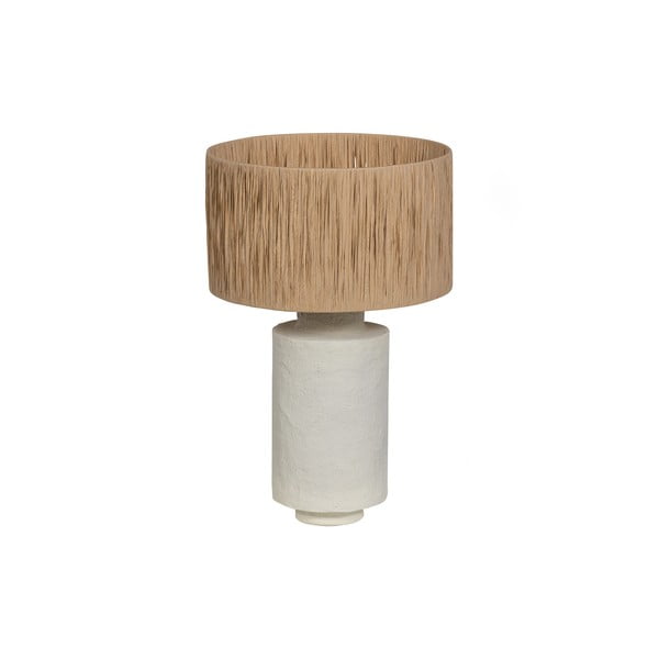 Krémszínű-natúr színű asztali lámpa (magasság 63 cm) Pointed – BePureHome