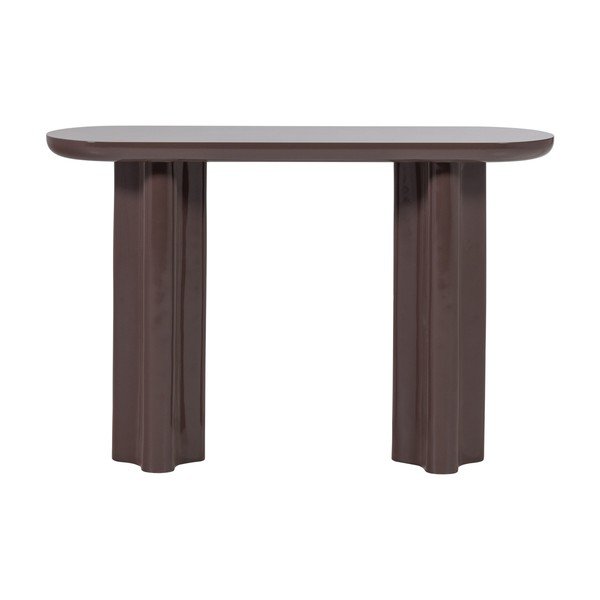 Sötétbarna fényes konzolasztal 35x120 cm Evara – WOOOD