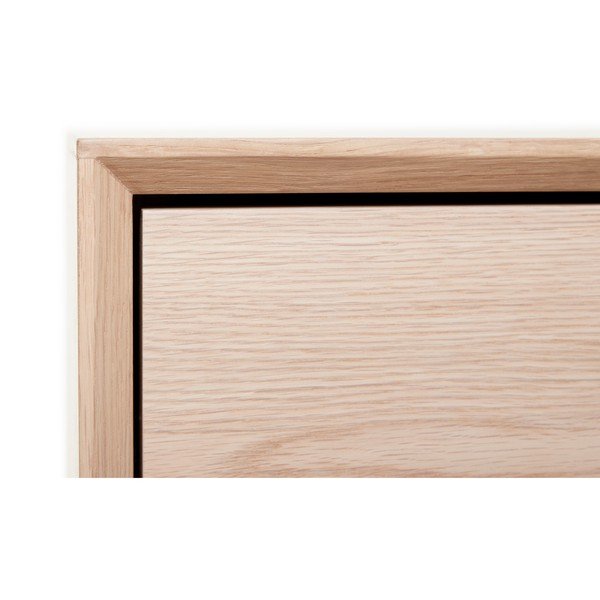 Vivara alacsony fehér tölgyfa komód, 2 ajtós - Unique Furniture-image-2