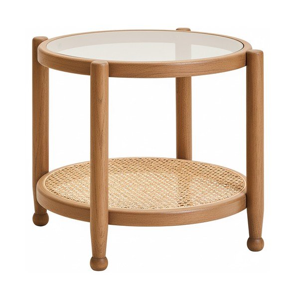 Kerek tárolóasztal üveg asztallappal ø 57 cm Cebu – Premier Housewares