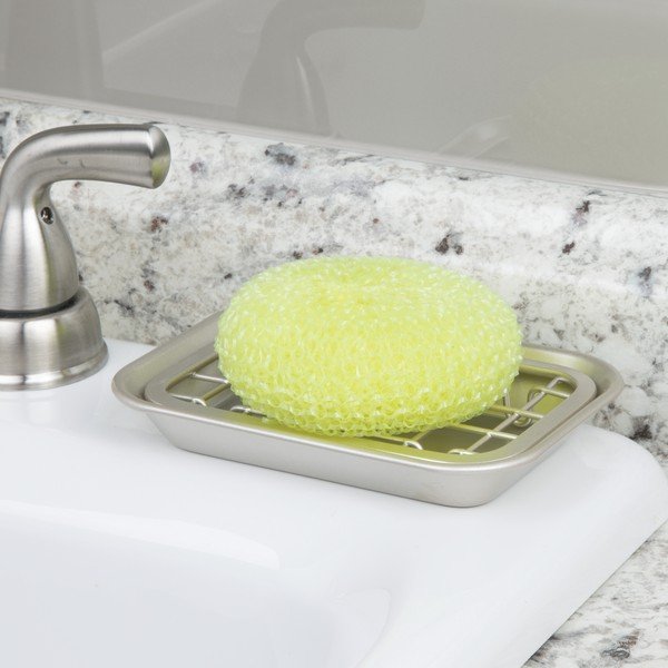 Gia ezüstszínű szappantartó, 14,5 x 10 cm - iDesign-image-1