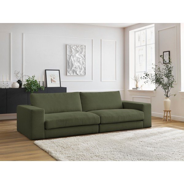Zöld kordbársony kanapé 274 cm Leonard – Bobochic Paris-image-1