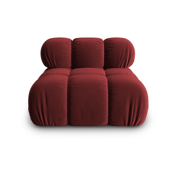 Piros bársony kanapé modul (középső rész) Bellis – Micadoni Home