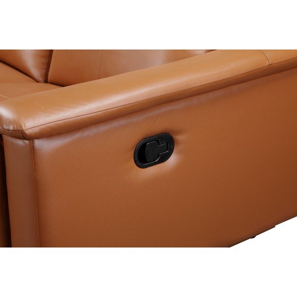 Barna bőrutánzat kanapé 222 cm Lund – Støraa-image-4