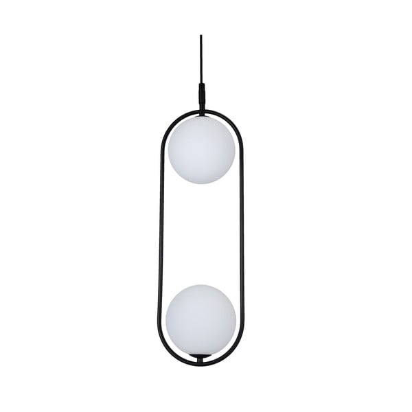 Fekete függőlámpa üveg búrával 18.5x15 cm Cordel – Candellux Lighting-image-2