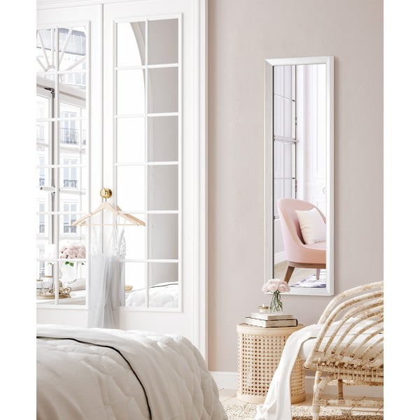 Paris keretezett fali tükör fehér dekorral, 47 x 147 cm - Styler-image-1