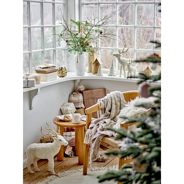 Krémszínű agyagkerámia bögre karácsonyi mintával 300 ml Winter – Bloomingville-image-1