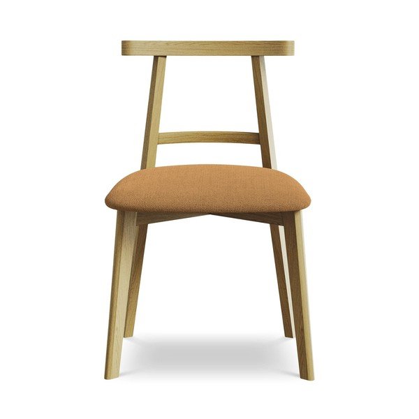 Terrakotta színű tömörfa étkezőszék Ohelo – Makamii-image-1