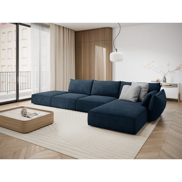 Sötétkék sarokkanapé (jobb oldali) Vanda – Mazzini Sofas-image-1