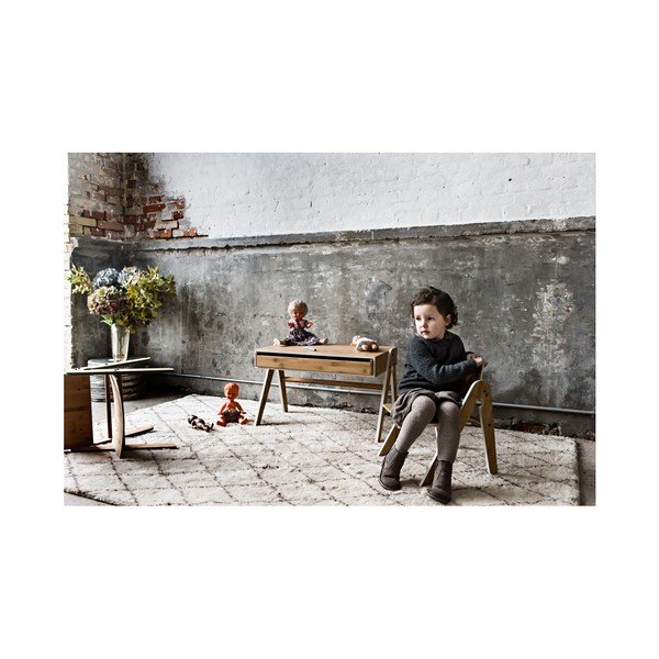 Geo's Moso-bambusz gyermek íróasztal szürke elemekkel - We Do Wood-image-4