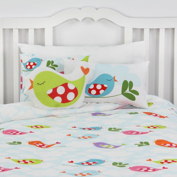 Little Birds gyermek pamut ágyneműhuzat, 140 x 200 cm - Mr. Fox-image-3