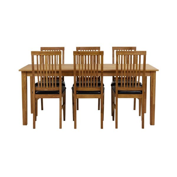 Finnus tömör tölgyfa étkezőasztal, 180 x 90 cm - Folke-image-3