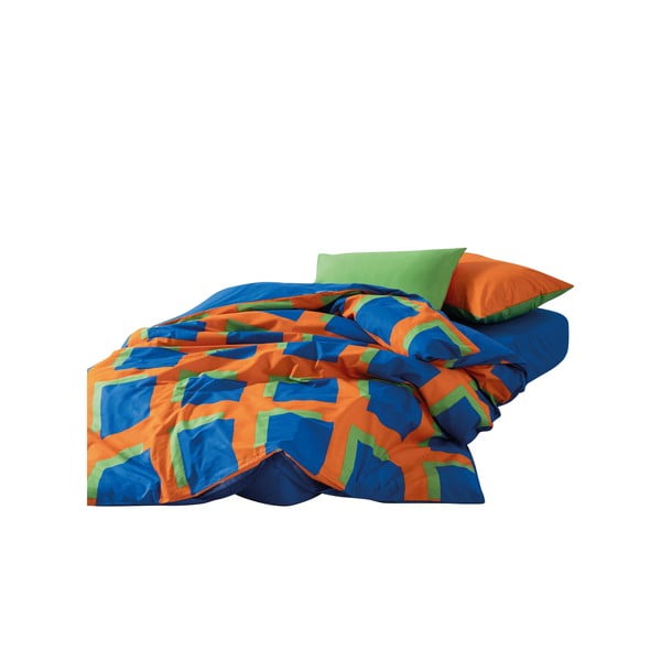 Kétszemélyes hosszabbított négyrészes renforcé pamut ágyneműhuzat lepedővel 200x220 cm Venus – Mijolnir