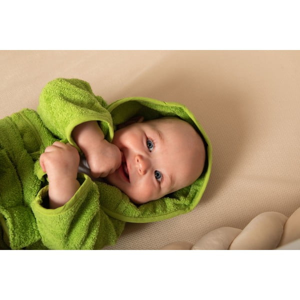 Sötét rózsaszín pamut gyerek fürdőköpeny 1-2 éves korig – Tiseco Home Studio-image-1