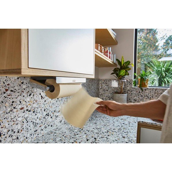 Ezüstszínű fali műanyag papírtörlő tartó RollGrip – Joseph Joseph-image-1