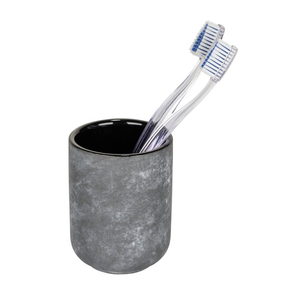 Szürke kerámia fogkefetartó pohár Sacile – Wenko-image-1