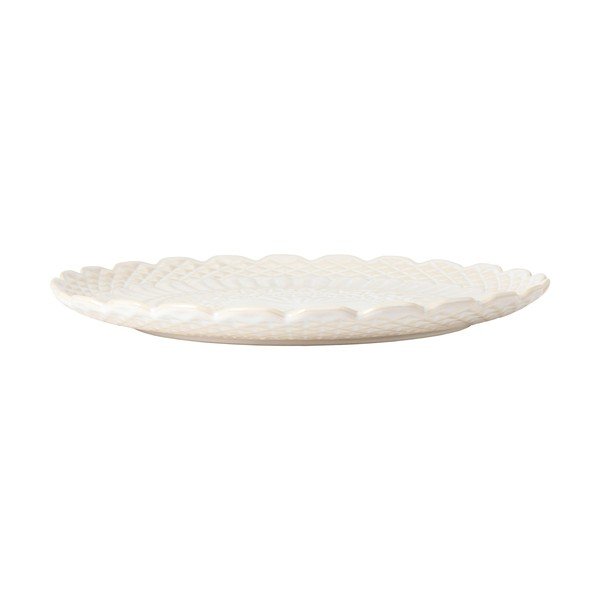 Fehér szervírozó kőedény tányér ø 39 cm Cristal – Costa Nova-image-1