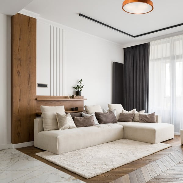 Konyakbarna mennyezeti lámpa üveg búrával ø 47 cm Eveline – LAMKUR-image-2