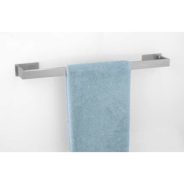 Matt ezüstszínű öntapadós rozsdamentes acél törölközőtartó Genova – Wenko-image-1