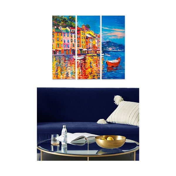 Kép szett 3 db-os 20x50 cm Italy – Wallity-image-1